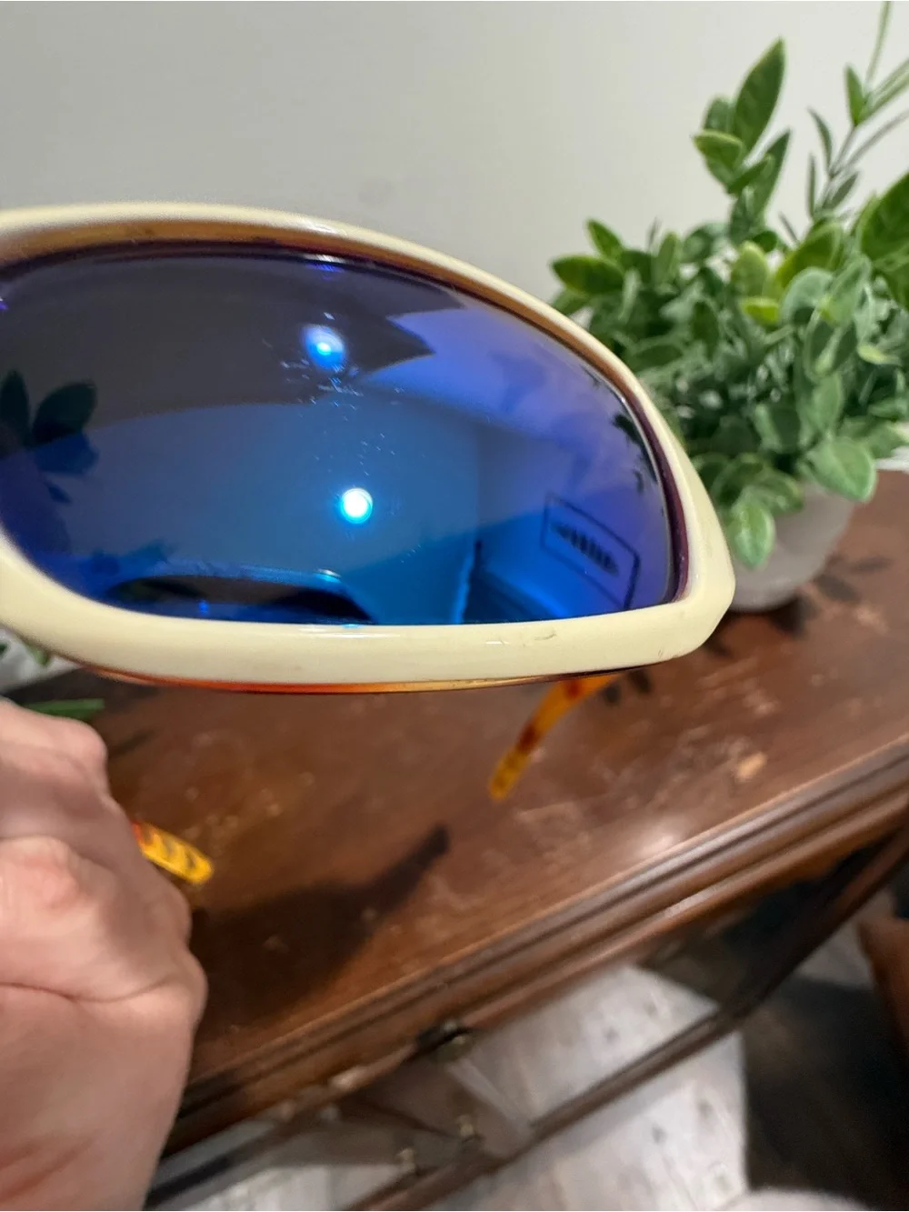 Costa Cream Frame Blue Lens Sunglasses